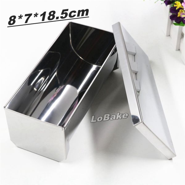 

new arrivals 8*7*18.5cm long style half round sylinder shape stainless steel bread mold metal cake mould toast box loaf pan