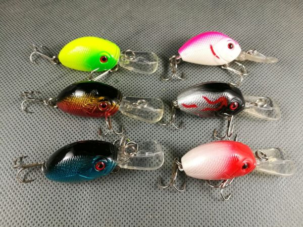 

wholesale lot 30 fishing lures crankbaits hook bass 7.4g/6cm hook size : 8#