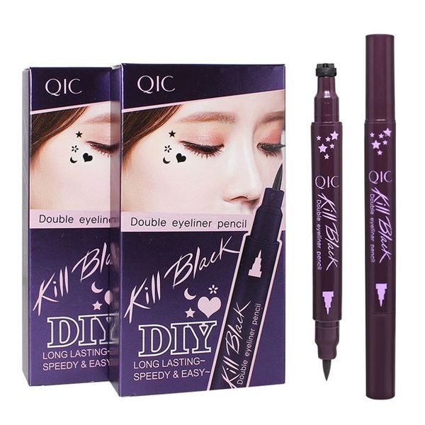 

pro waterproof liquid eyeliner stamp eye liner pencil long-last double head eyeliner stamping women beauty makeup tools