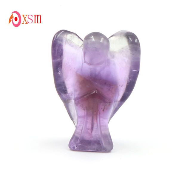 

xinshangmie 1pc fashion carved natural purple amethysts angel figurines pendants reiki chakra healing crystal fashion jewelry