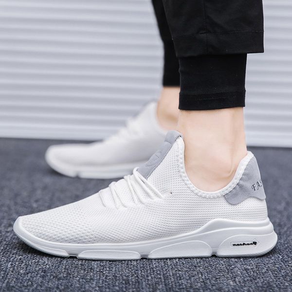 

fashion summer breathable white sport shoes men mesh
