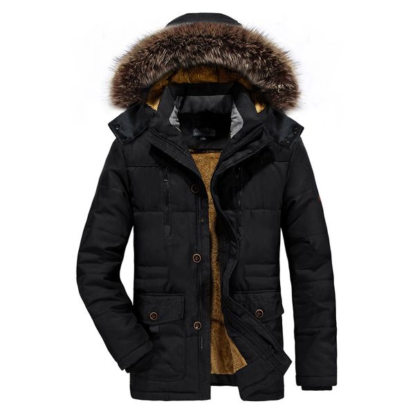 

icpans parka jacket men long fur winter parka men coats plus warm black zipper jacket mens plus size xxxl 4xl 5xl 6xl