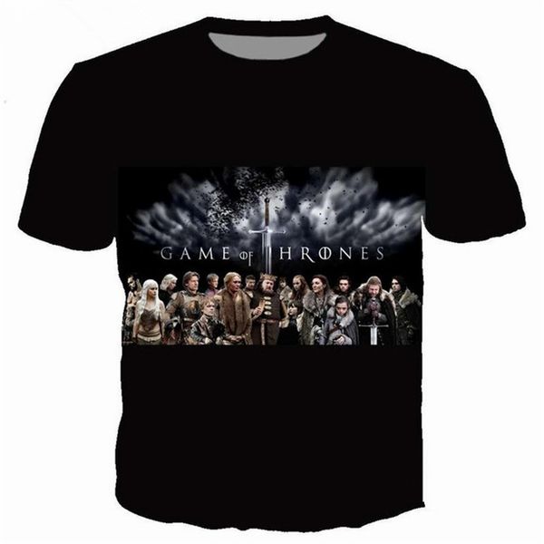 

игра престолов белые ходунки призрак женщины мужчины новая мода лето унисекс смешные 3d печати crewneck повседневная футболка топы tee q153, White;black