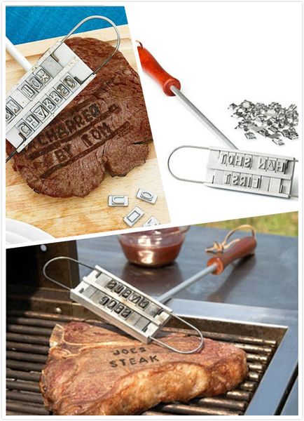 

2018 barbecue fire branded bbq wild brand english aluminum alloy abcdefg 26 alphabet branding tool durble