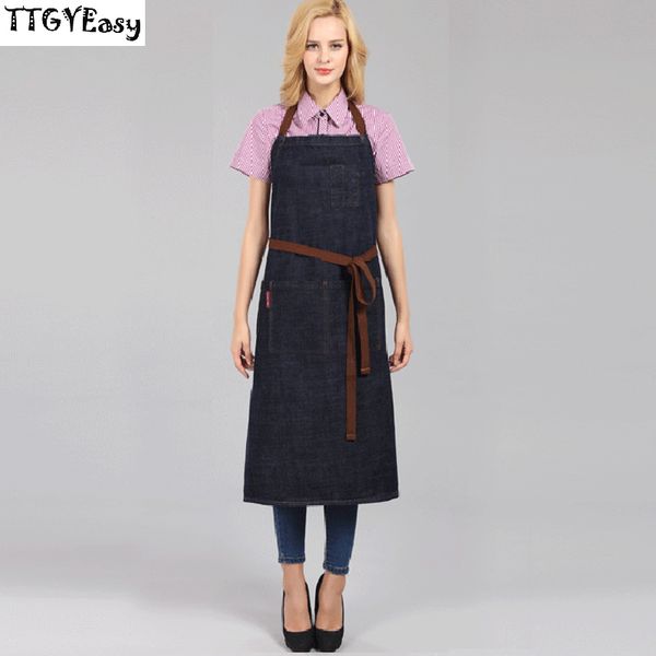 

senior women kitchen apron dress restaurant home kitchen for pocket cooking funny cotton apron bib dining room barbecue sale