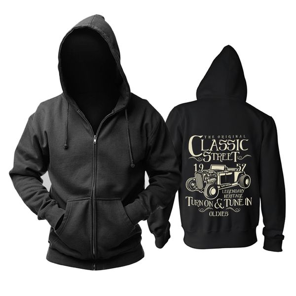 

bloodhoof rod classic locomotive printing black cotton men hip hop hoodie asia size