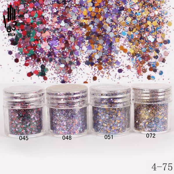 

1 jar/box 10ml nail christmase mix color mix nail glitter powder sequins powder for art decoration optional 300 colors 4-75, Silver;gold