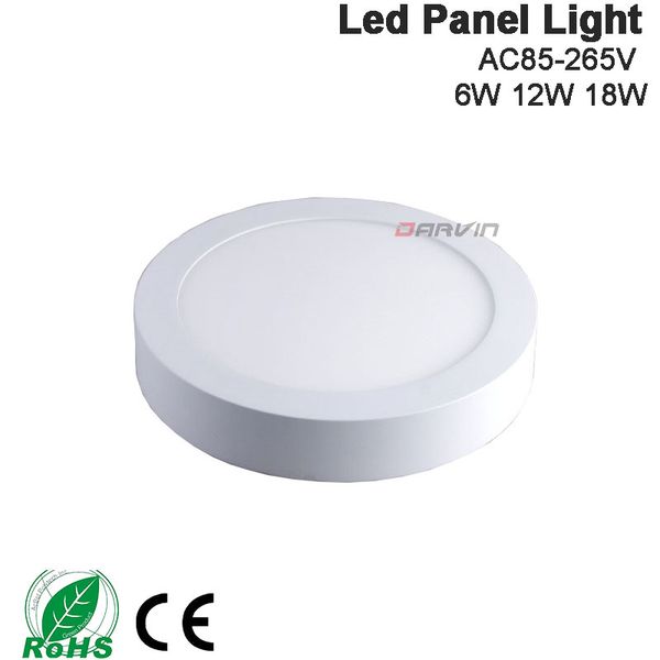 

led panel light surface mounted light ceiling down light 6w 12w 18w ac85-265v ing