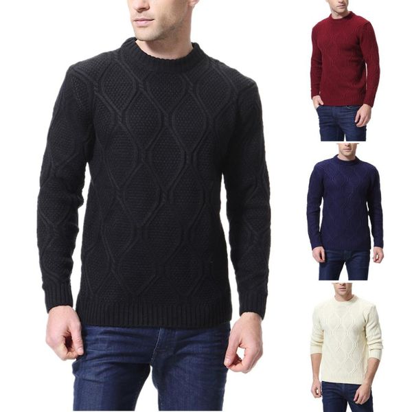 

2018 autumn and winter men's solid color sweater bottoming shirt tide male round neck slim knitted sweater y260, White;black