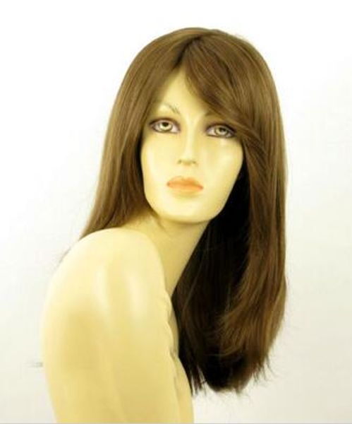 

mid length wig for women light brown golden ref tara 12 peruk, Black;brown