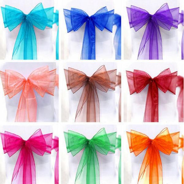Hot Sale Organza Chair Cover Sash Bow Wedding Party Reception