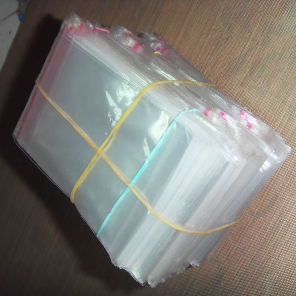 

200pcs 6x11cm clear plastic bags self adhesive seal jewelry gift package bag sy1
