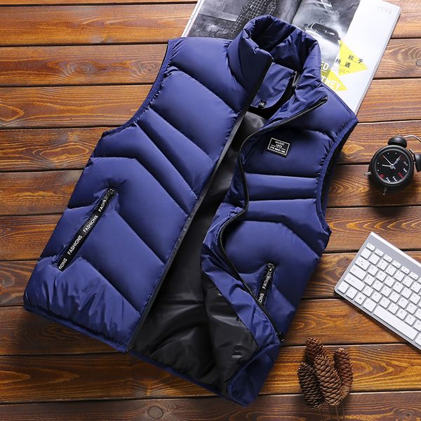 

men winter waistcoat 52, Black;white