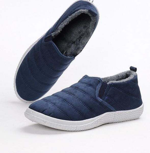 

2018 new men boots winter with plush warm cotton boots casual men winter work shoes footwear fashion ankle, Black