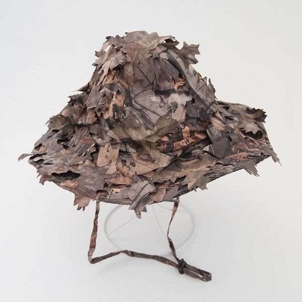 

aurktech hunting outdoor fashion jungle field cs camouflage shade shampoo big fallen leaf cap hidden hat, Black;white