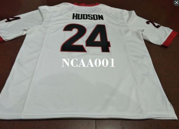 

men #24 prather hudson georgia bulldogs red black white college jersey or custom any name or number jersey, Black;red