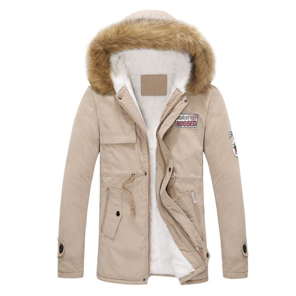 

autumn increase fashion lovers long fund cotton-padded clothes coat winter jacket men, Black