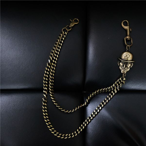 

mens punk metal chain accessories waist chain ornament smile trousers pants chains rock hip hop belt jeans decorations chaining, Black;brown