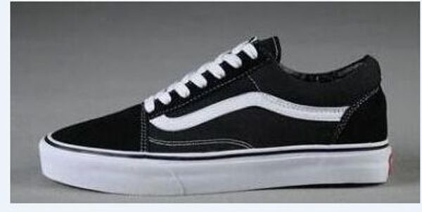 

2018 size 35-44 old skool canvas shoes men women casual shoes brand shoes casual flats for men women zapatillas trainers, Black