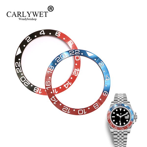 

carlywet grade replacement black/blue red ceramic bezel insert for gmt-master ii 116710b