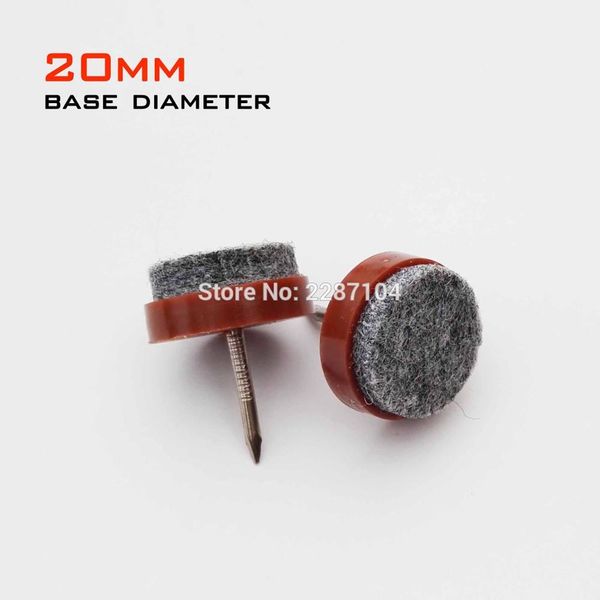 

20pcs mini chair table sofa feet leg bottom tile felt pad base blanket floor protector glides slide skid no-noise nail 20mm