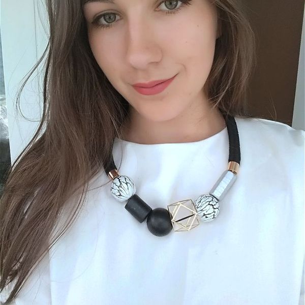 

whole saledvacaman 2017 fashion wood chokers for women vinatge leather chain statement necklace women party prom jewelry n71, Golden;silver