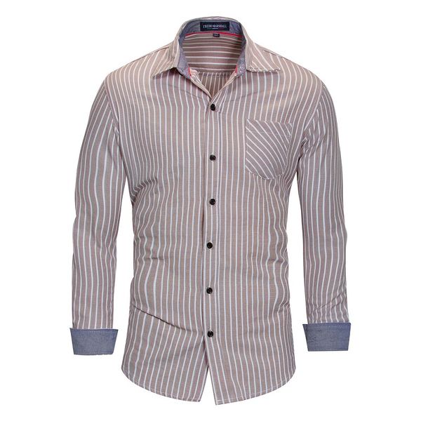 

spring autumn shirts long sleeve mens dress shirts 100% cotton casual striped slim fit clothes plus size 2018 new arrival, White;black