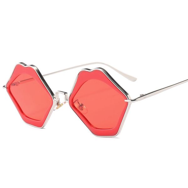

fashion uv400 women sunglasses brand designer 2018 new female red lip sun glasses ladies retro shades, White;black