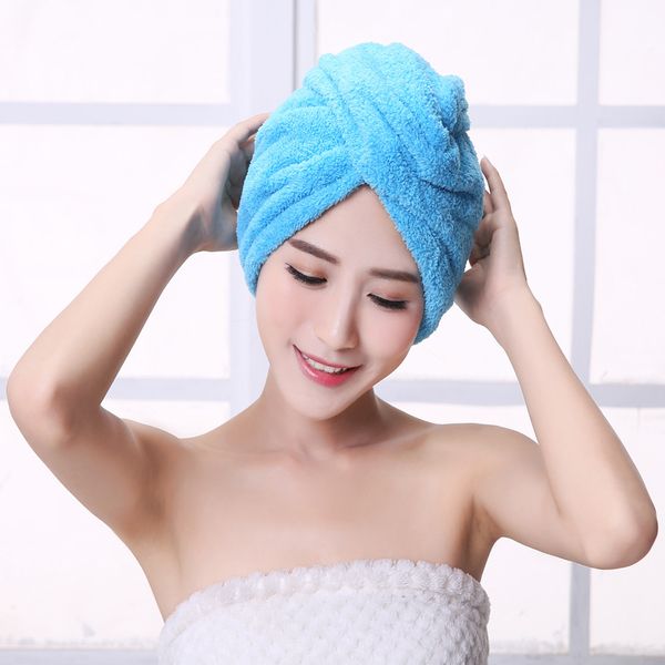 Cabelo de toalha de microfibra seca rápida Magia Magia Banhando Spa Turbante Wrap boné