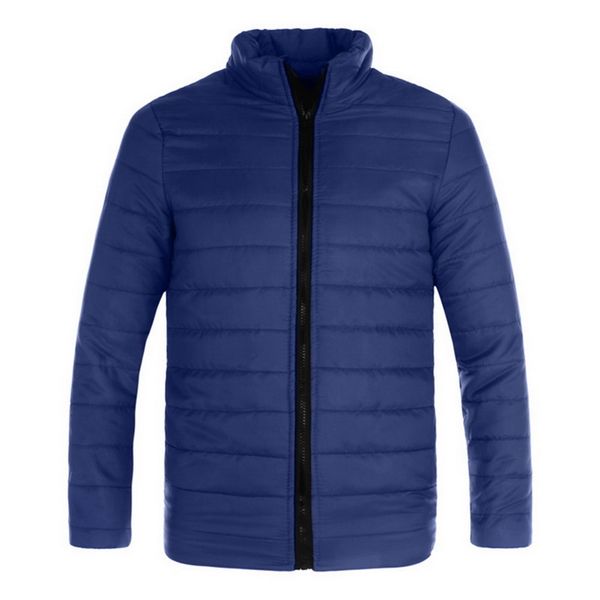 

men's warm new jacket 2019 winter cotton casual stand collar zipper jacket plus size m-5xl clothes thick male outerwear, Black