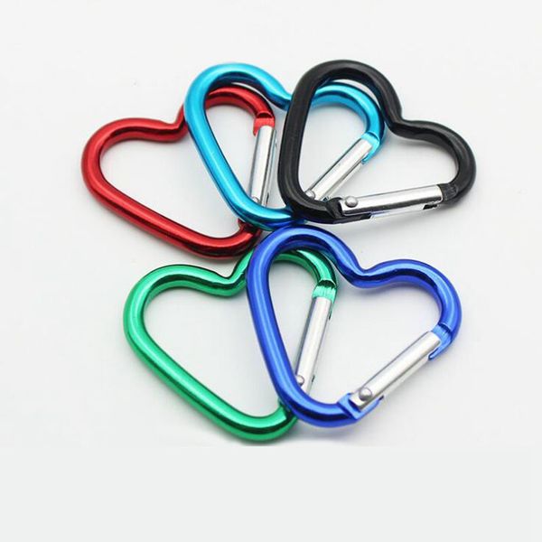 Titular Gancho Amor Bonito Em Forma de Coração de Liga de Alumínio de Bloqueio Montagem Carabiner Snaphook Titular do Gancho tamanho 44mm