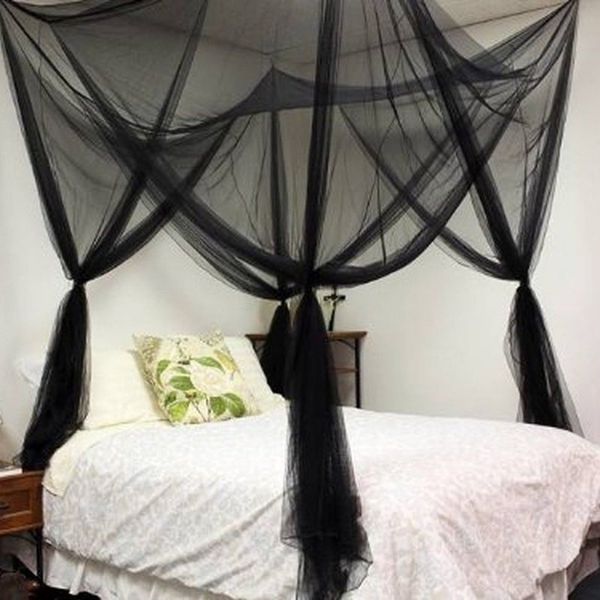 Grosshandel 2018 4 Vier Corner Post Bed Schwarzes Baldachin Moskitonetz Queen Size Netting Von Merryseason 35 05 Auf De Dhgate Com Dhgate
