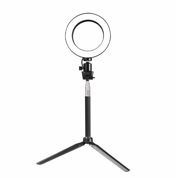 

Mini photo tudio led camera ring light dimmable phone video phtography lamp with tripod elfie tick fill light for live makeup lighting