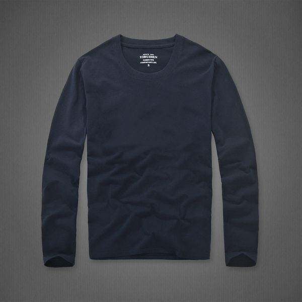 

mens long sleeve t shirts solid basic crewneck tees for spring and autumn 7 colors slim fit, White;black