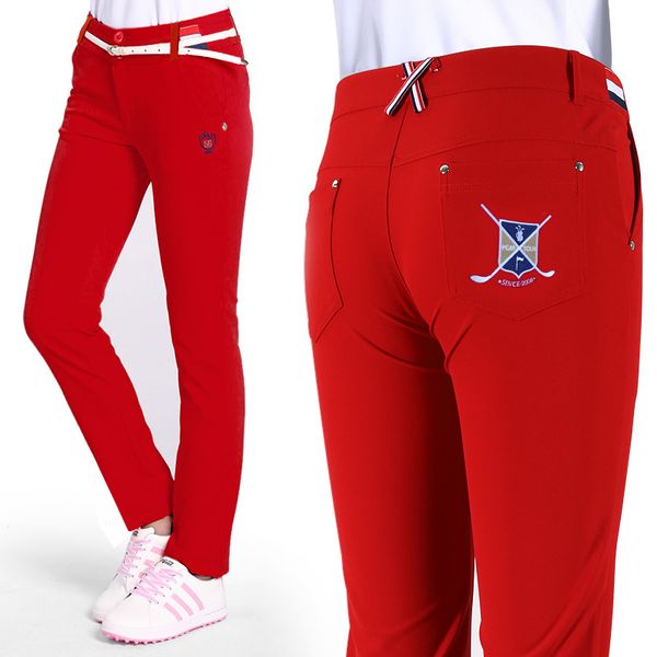 

pgm autumn winter women golf pants highly-elastic slim breathable golf trousers female quick dry skinny sportswear xs-xl d0360, Gary;green