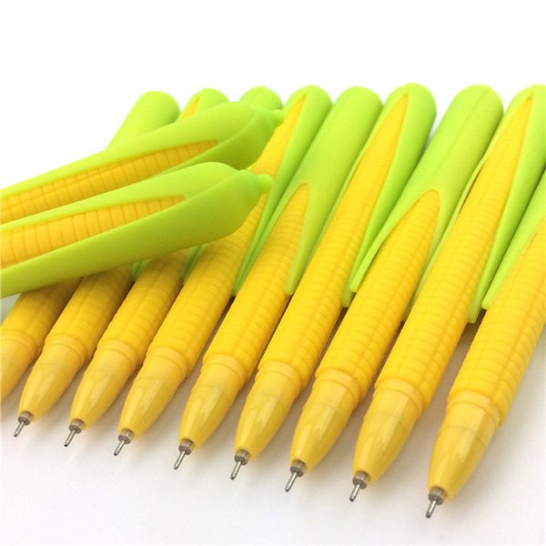 

3pcs/set 0.5mm cute kawaii silicone corn gel pen black ink pens stationery office school supplies kids gift