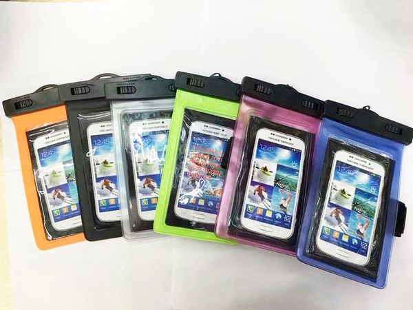 

dry bag waterproof case bag pvc protective universal phone bag pouch with compass bags for diving swimming for phone up to 5.8 inch