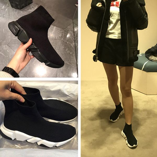 

High Quality Luxury Sock Shoe Speed Trainer Running Sneakers Speed Trainer Sock Race Runners black Shoes men & women's Sports Shoes 36-45