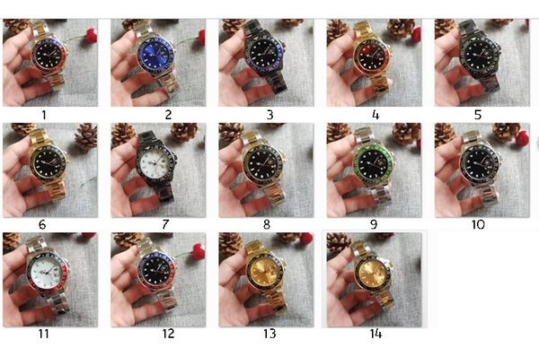 

2018 Luxury New Gent's GMT II 2 quartz Self Wind Watches Stainless Steel Dive White Black Silver Master 44mm Mens Watch Christmas Gift