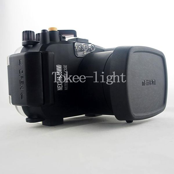 

underwater waterproof housing diving case for sony nex-7 nex 7 18-55mm lens camera + 67mm red filter + wet-lens adapter mount
