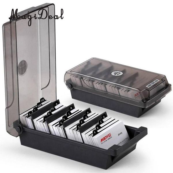

large capacity business card holder box business card file storage box organizer index storage 4 divider board