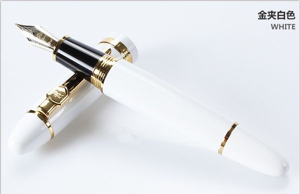 

jinhao 159 nib metal golden modified calligraphy round body flower body english fountain pen