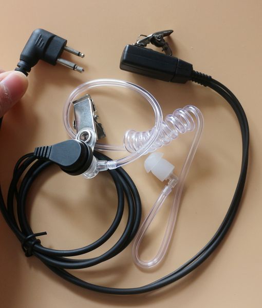 

10x new covert acoustic air tube security clip earpiece headset mic for motorola xtn xv xu cls series two way radio walkie talkie 2 pin