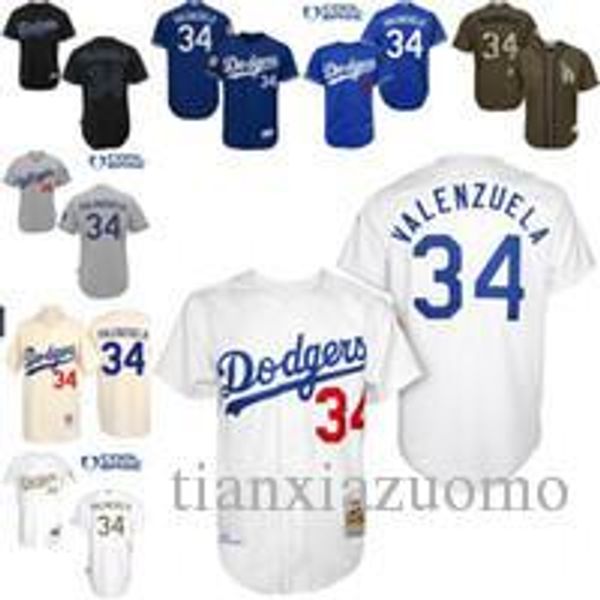 

White 1955 throw fernando valenzuela authentic jer ey men 039 34 mitchell and ne l a dodger