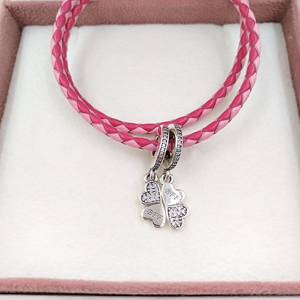 Andy Jewel Contas de Prata Esterlina 925 Prata Friends Forever Bff Pendente Charms Encaixe Estilo Pandora Europeu Jóias Pulseiras 304m