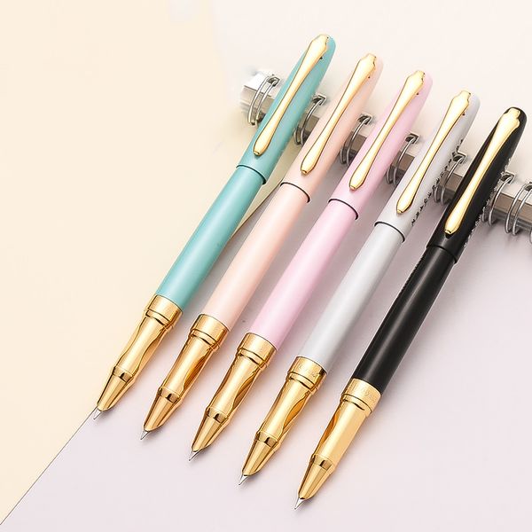 

nice gold clip hero fountain pen hooded nib 0.38mm fast writing metal financial pens school office supplies 1pc