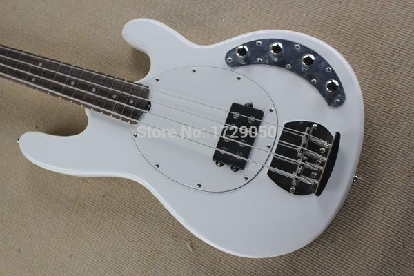 

selling active pickup white music man stingray 4 strings electric bass 2015