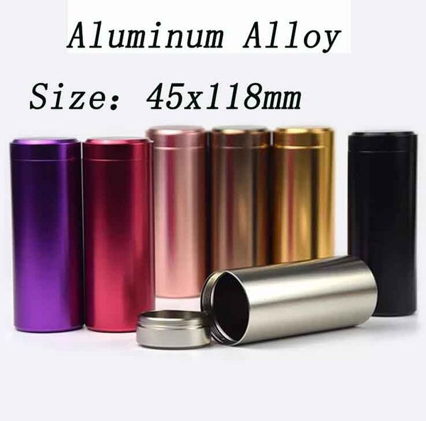 

xxxl herb tobacco proof container airtight durable lid waterproof aluminum stash jar tea pot jewelry storage 2 sizes multiple colors