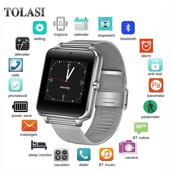 

TOLASI Smart Watch GT08 Z60 Мужчины Женщины Bluetooth Wrist Smartwatch Поддержка SIM / TF карт Наручные часы для Apple Android Phone PK DZ09