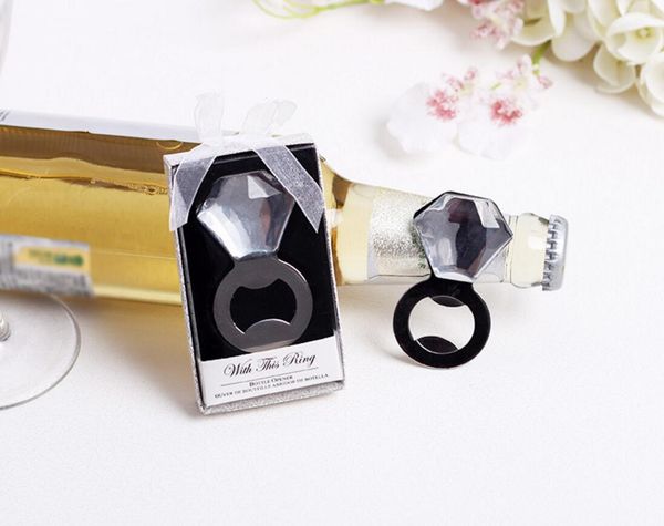 20 pcs Anel de Diamante Abridor De Garrafa De Cerveja Saca-rolhas Para O Casamento Do Bebê Festa de Aniversário Do Chuveiro Favor Lembranças de Presente Lembrança